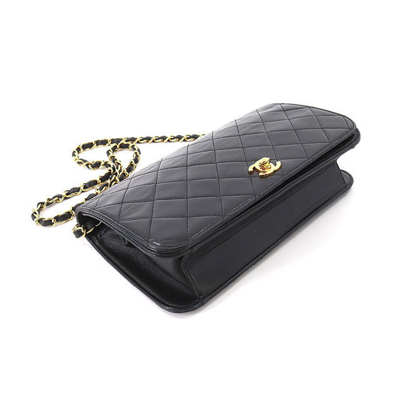 Chanel Matelasse Chain Shoulder Bag Leather Black Gold Metal Fittings - Picture 4 of 9